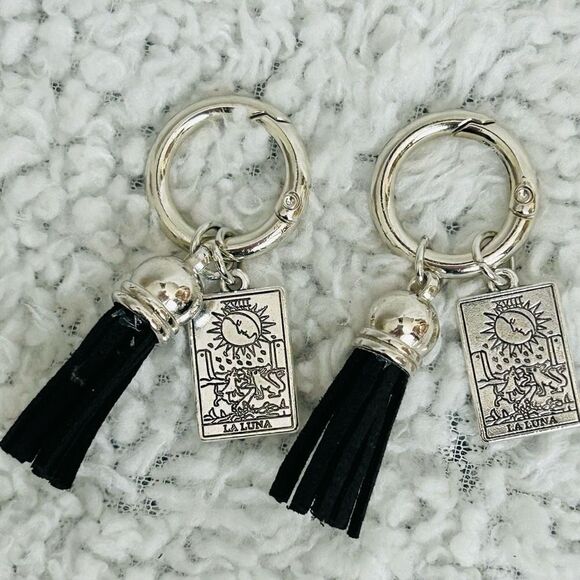 Silver Boot Tab Dangle La Luna Tarot Card Charms Dr Martens - Picture 6 of 6